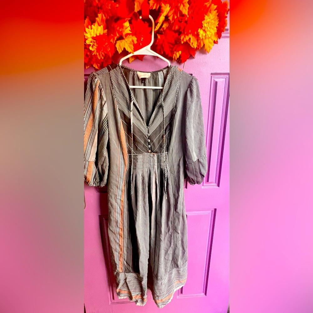 Universal thread elbow length sleeve midi dress size small
